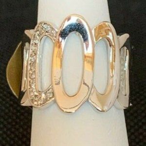 RS Covenant #852 Cubic Zirconia Rhodium Plated Ring Size 7 w/lifetime warranty